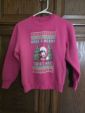 Pink 'Have a Merry Swift-Mas' Graphic Sweatshirt